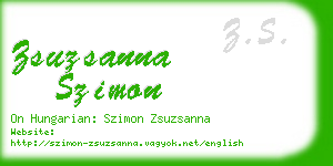 zsuzsanna szimon business card